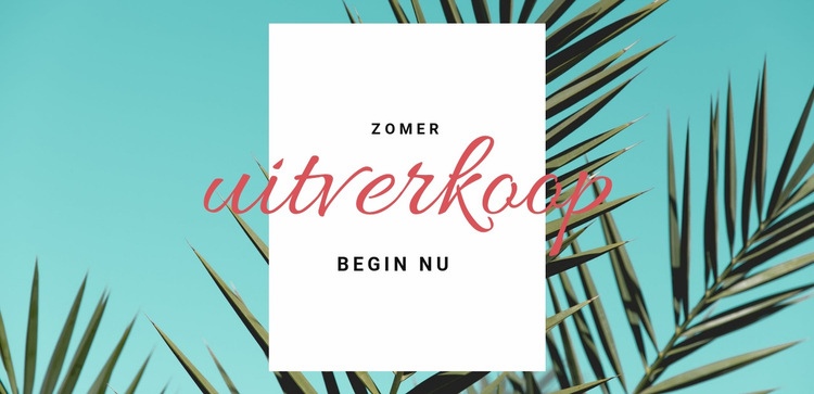 Lente- en zomeruitverkoop CSS-sjabloon