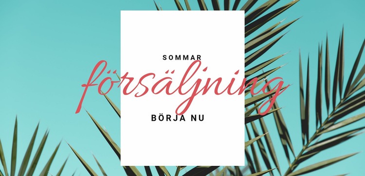 Vår- och sommarrea HTML-mall