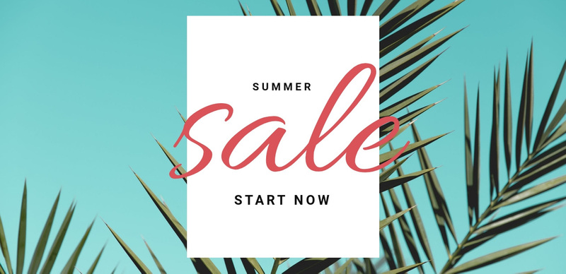 Spring and summer sale  Web Page Design
