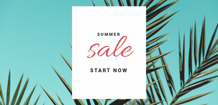 Spring and summer sale  Website Design