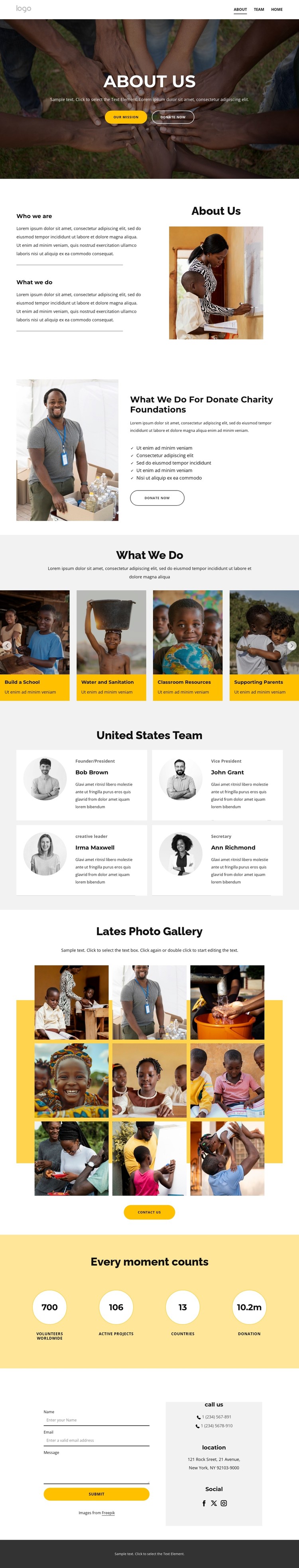 Charity organization for children CSS Template