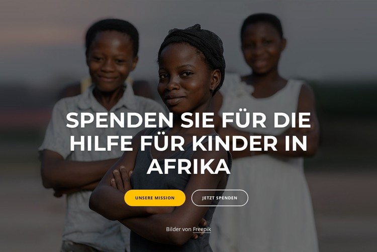 Wohltätigkeit Afrika CSS-Vorlage