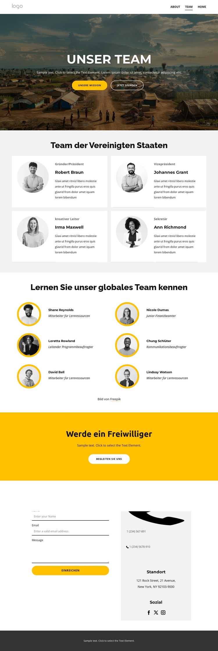 Lernen Sie unser globales Team kennen CSS-Vorlage