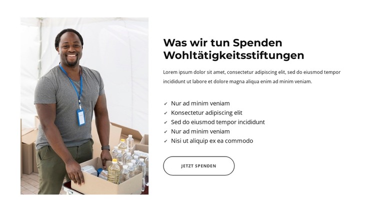 Eine gemeinnützige Organisation oder Wohltätigkeitsorganisation HTML-Vorlage