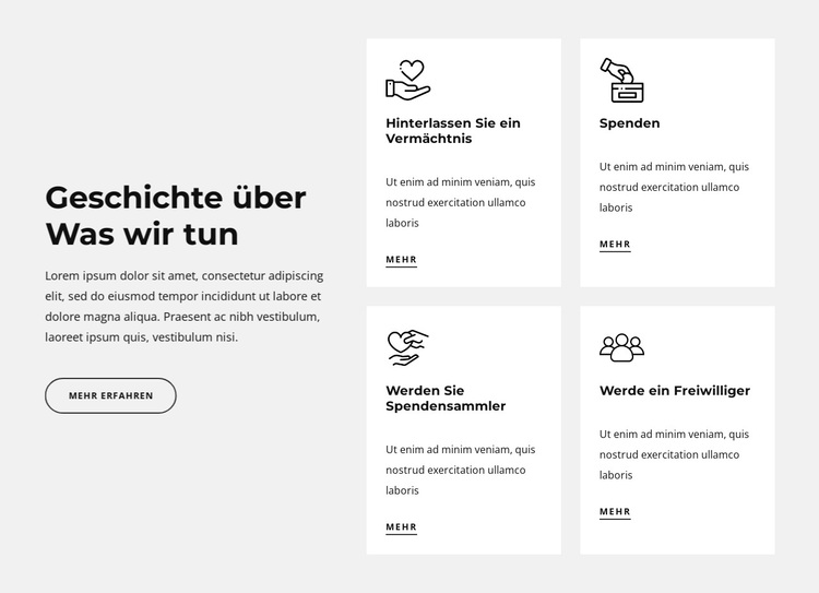 Geschichte über das, was wir tun WordPress-Theme