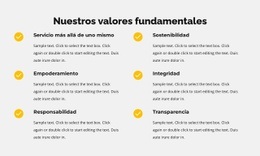 El Creador De Sitios Web Más Creativo Para Nuestros Valores Fundamentales En La Lista