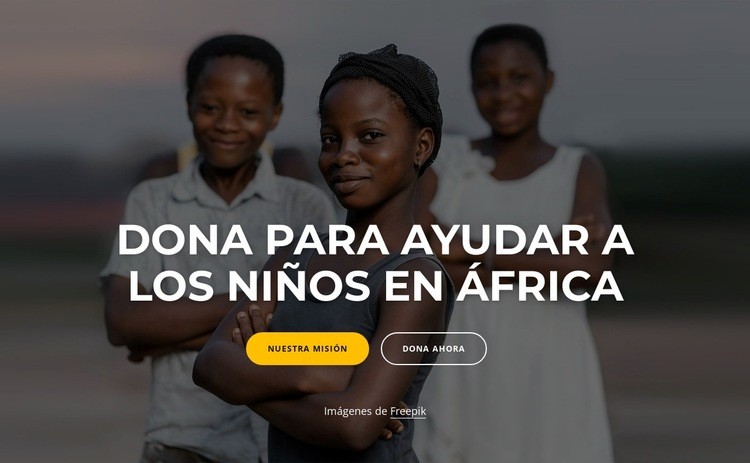 Caridad África Creador de sitios web HTML