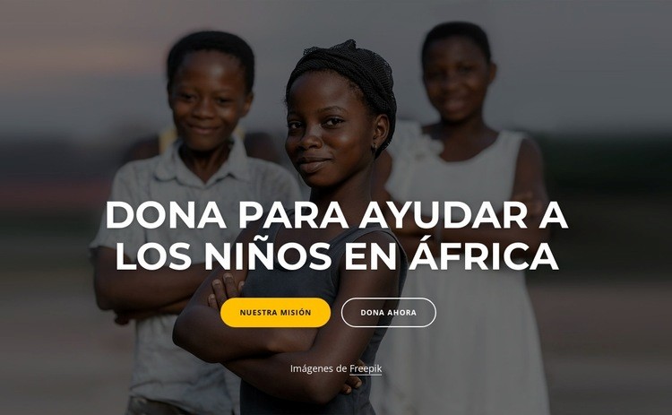 Caridad África Plantillas de creación de sitios web