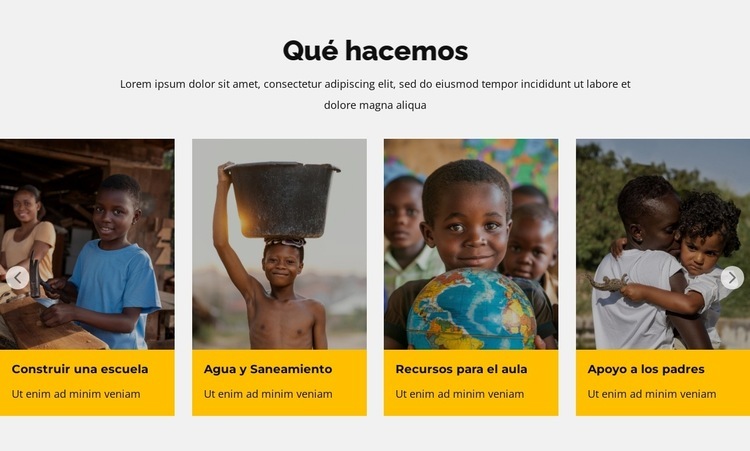 Dona para ayudar a los niños en África Plantillas de creación de sitios web