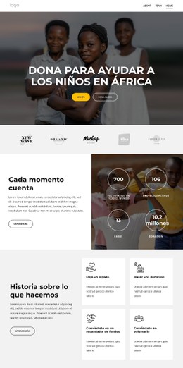 Diseño CSS Gratuito Para Darle Un Futuro A Los Niños De África