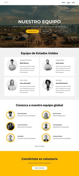 Descarga Gratuita De Conozca A Nuestro Equipo Global Plantilla Html