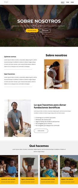 Organización Benéfica Para Niños: Plantilla De Página HTML