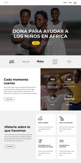 Darle Un Futuro A Los Niños De África: Plantilla Joomla Fácil De Usar