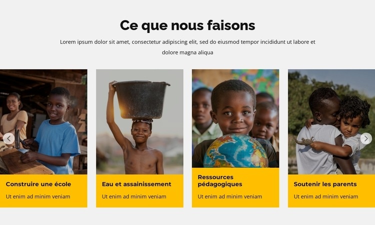 Faites un don pour aider les enfants en Afrique Modèles de constructeur de sites Web