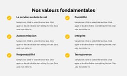 Nos Valeurs Fondamentales En Liste