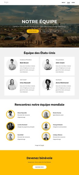 Téléchargement Gratuit De Rencontrez Notre Équipe Mondiale Modèles HTML