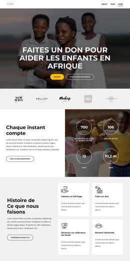 Offrir Un Avenir Aux Enfants D'Afrique - Modèle De Site