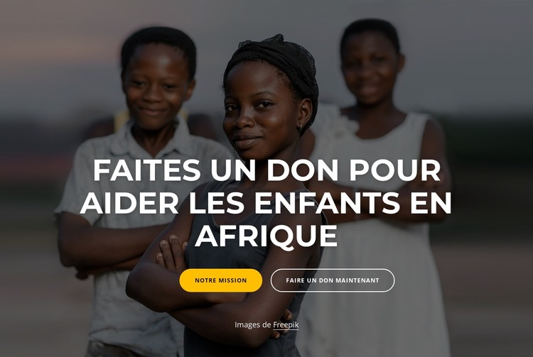 Charité Afrique Modèle HTML