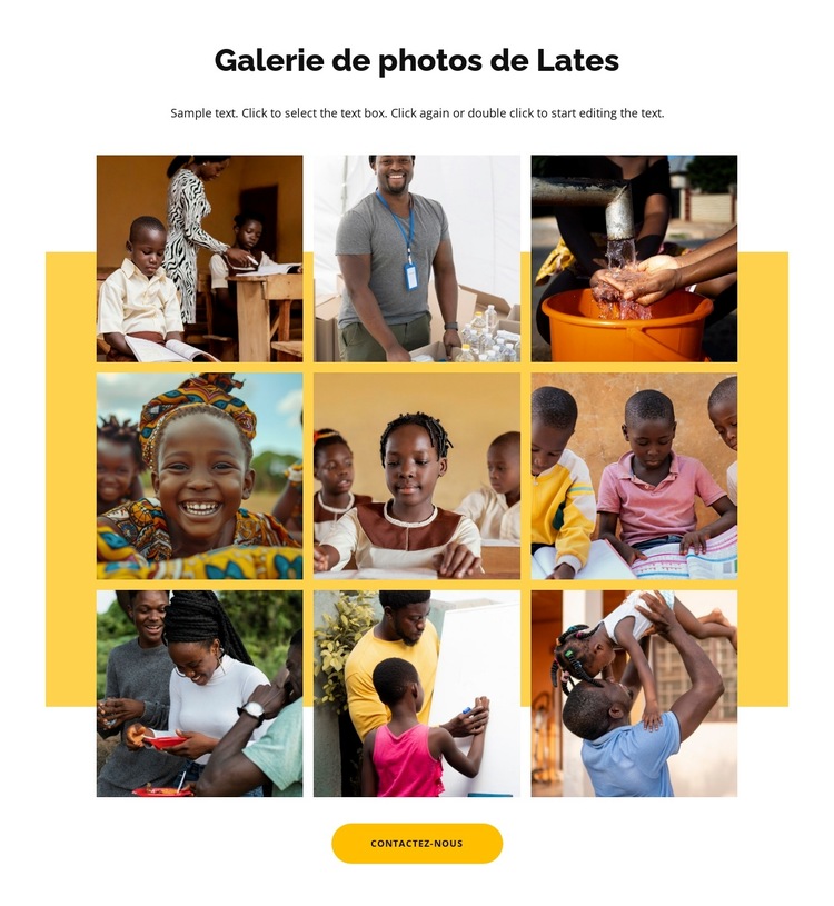 Galerie de photos de Lates Modèle de site Web