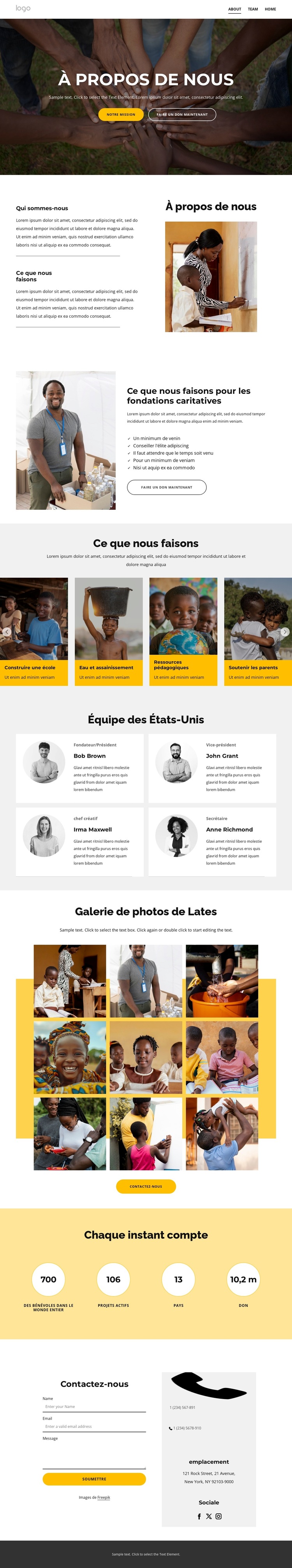 Organisation caritative pour les enfants Thème WordPress