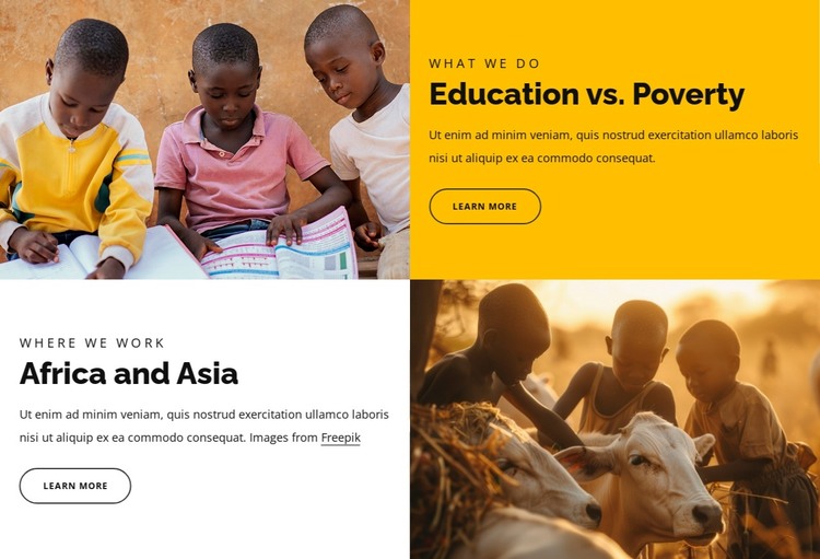 The best way out of poverty HTML Template