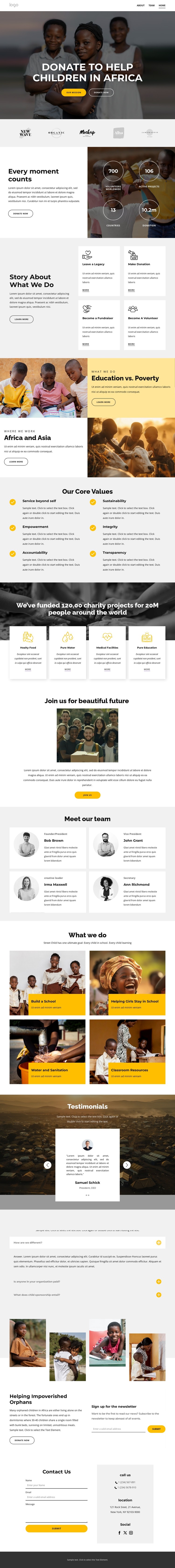 Give children in Africa a future HTML Template