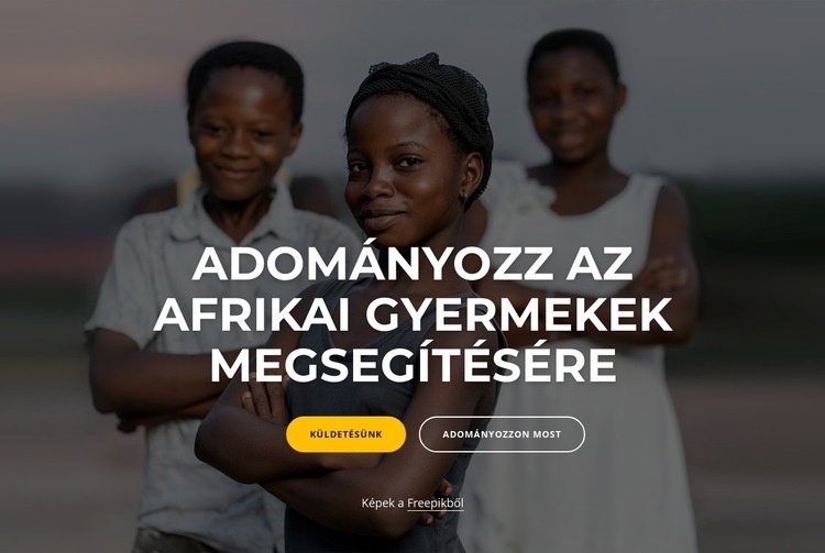 Jótékonysági Afrika Weboldal sablon