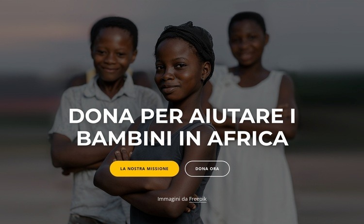 Carità Africa Modelli di Website Builder