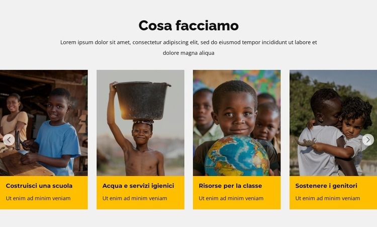 Dona per aiutare i bambini in Africa Progettazione di siti web