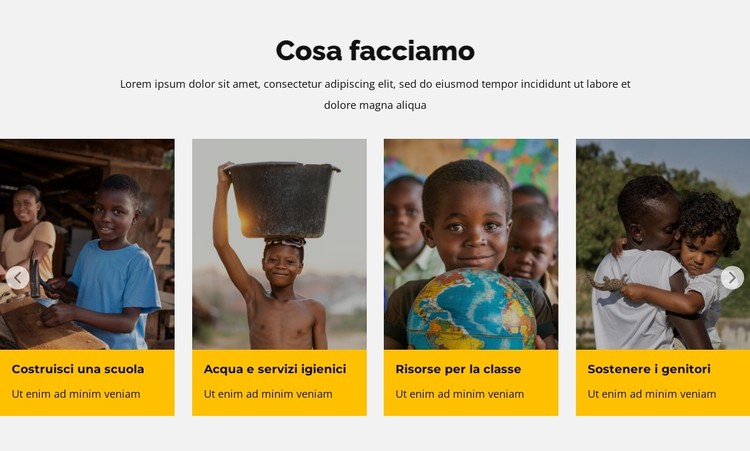 Dona per aiutare i bambini in Africa Modello CSS