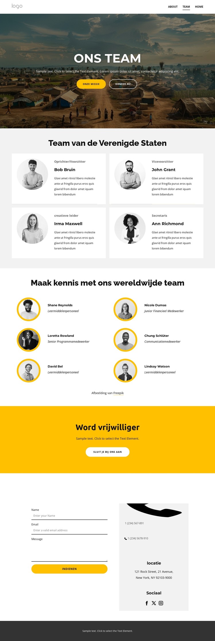 Maak kennis met ons wereldwijde team CSS-sjabloon