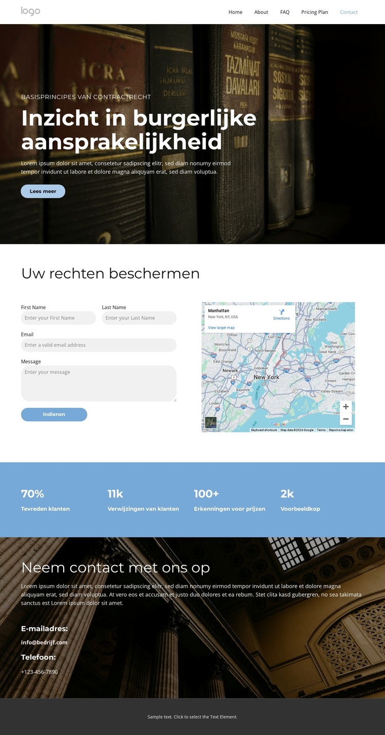 Juridische rechten uitgelegd Website sjabloon
