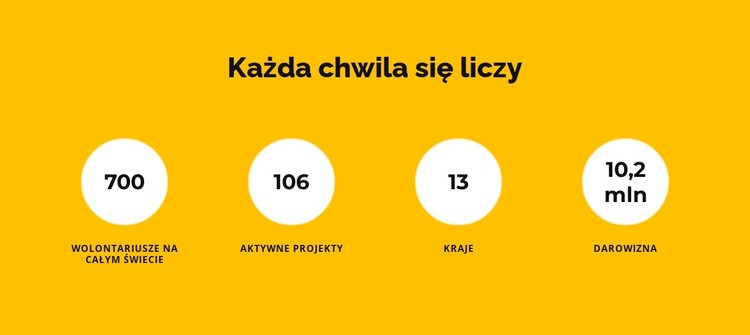 O nas w liczbach Szablon CSS