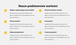 Nasze Podstawowe Wartości Na Liście - Szczegóły Odmian Bootstrap