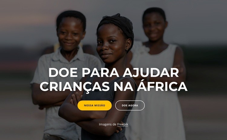 Caridade África Construtor de sites HTML