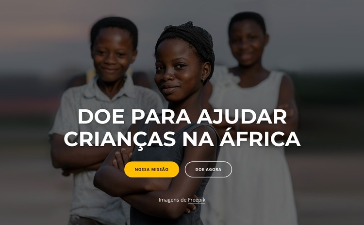 Caridade África Modelo HTML