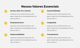 Nossos Valores Fundamentais Na Lista