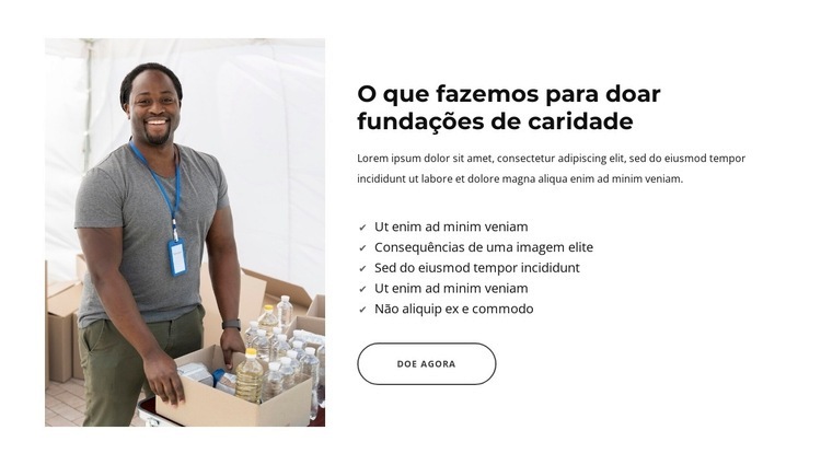 Uma organização de caridade ou instituição de caridade Modelo