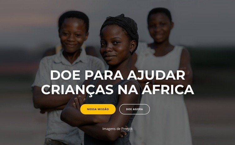 Caridade África Modelo de uma página