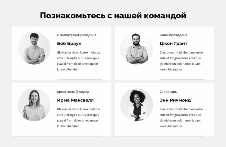 Наша специальная команда Шаблон Joomla