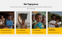 Afrika'Daki Çocuklara Yardım Etmek Için Bağış Yapın Için Özel Açılış Sayfası