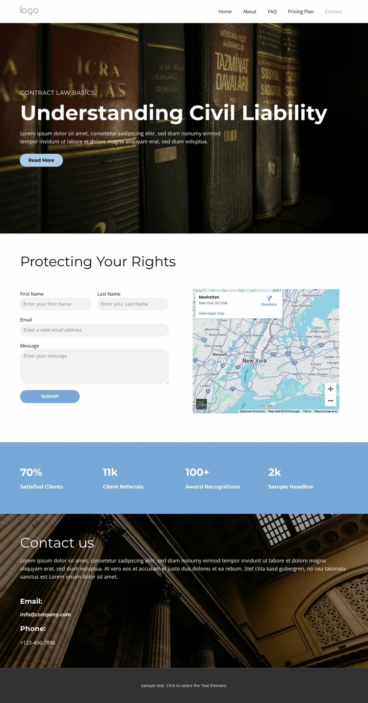 Legal Rights Explained Website Mockup