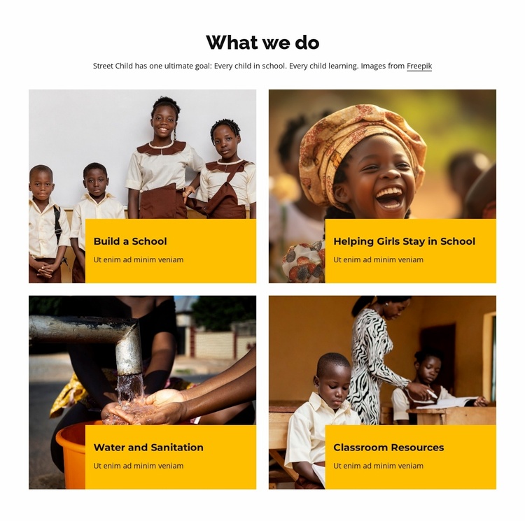 How we support schools Website Template