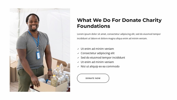 A charitable organization or charity Website Template