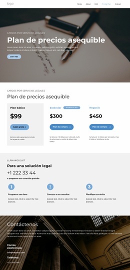 Creador De Sitios Web Listo Para Usar Para Asesoría Jurídica Profesional