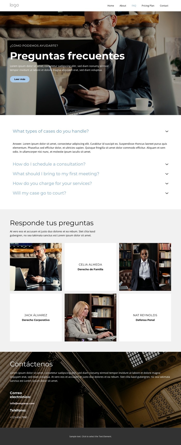 Asesores legales de confianza Plantilla HTML