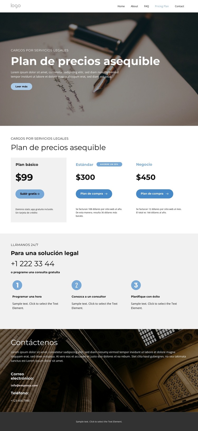 Asesoría Jurídica Profesional Plantilla HTML