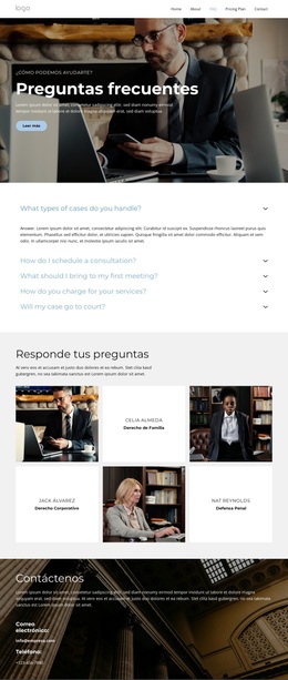 Impresionante Tema De WordPress Para Asesores Legales De Confianza