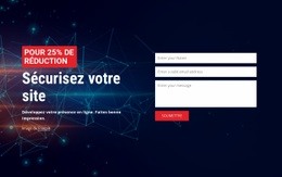 Sécurisez Votre Site - Modèle De Maquette De Site Web