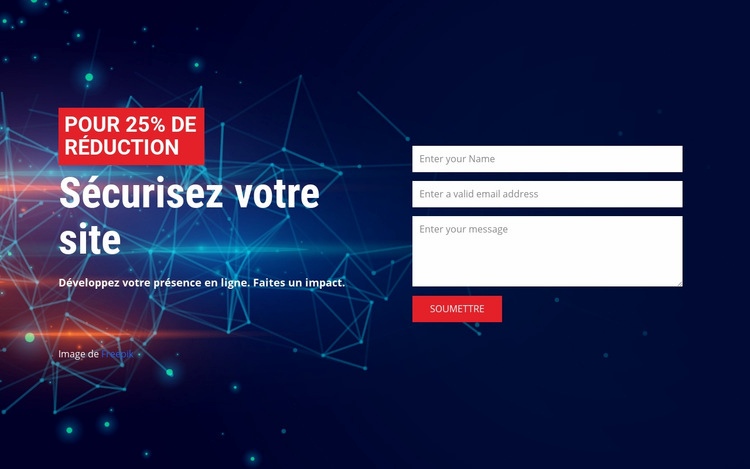 Sécurisez votre site Page de destination